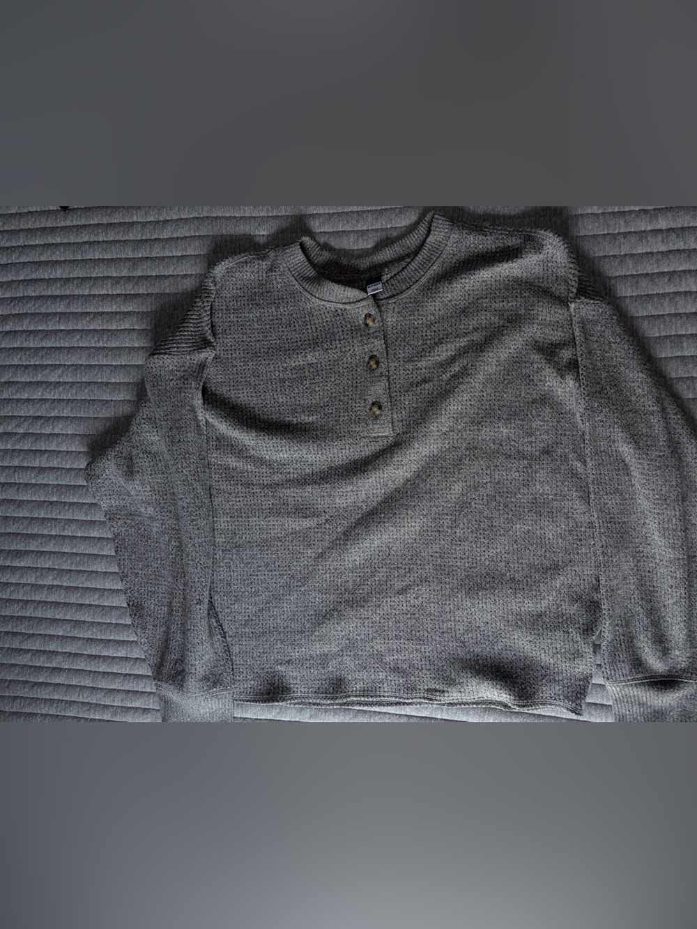 Women Old Navy Grey Button Sweater